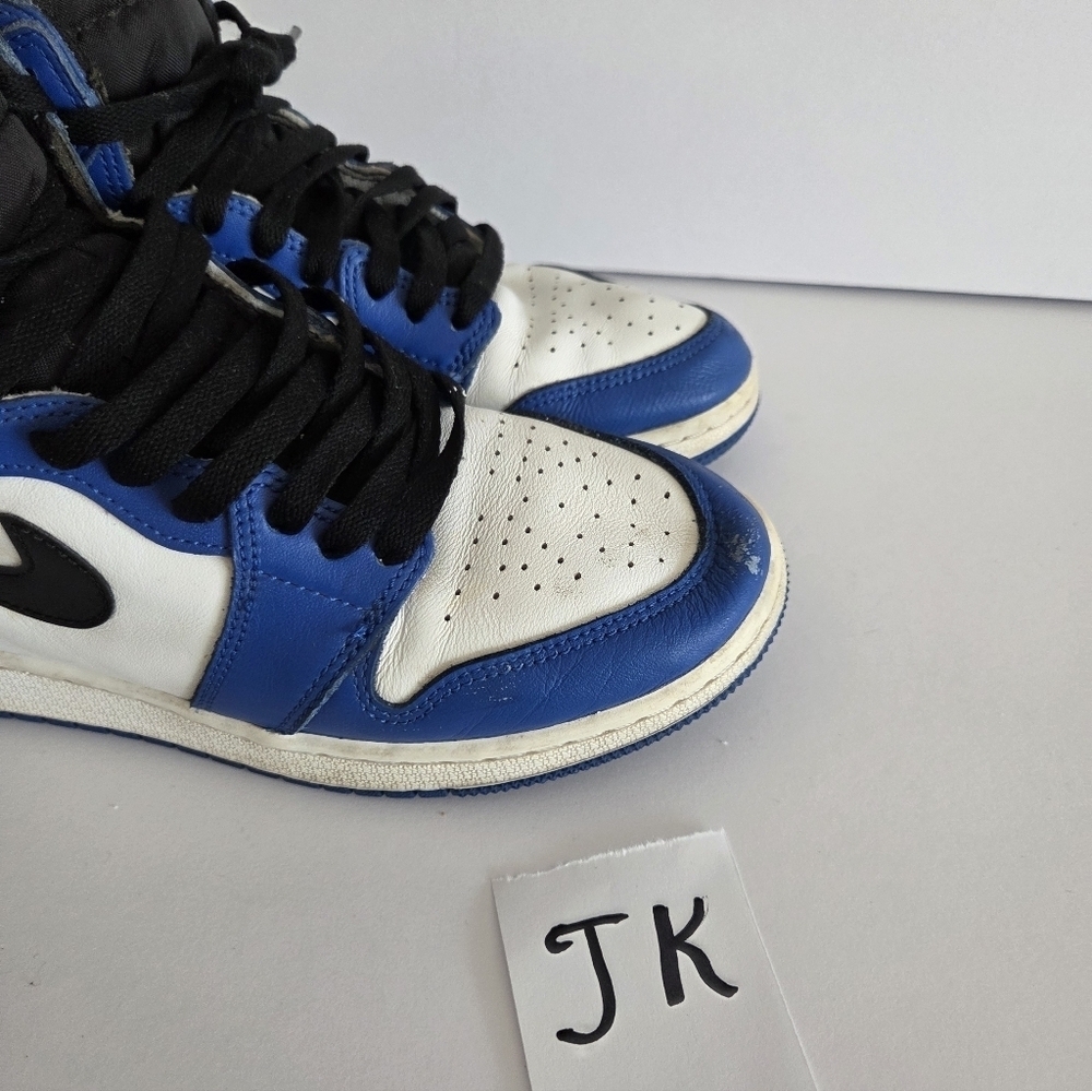 Nike Air Jordan 1 High-Top Sneakers in Blue and White Sz.5,5 Y - Picture 11 of 11